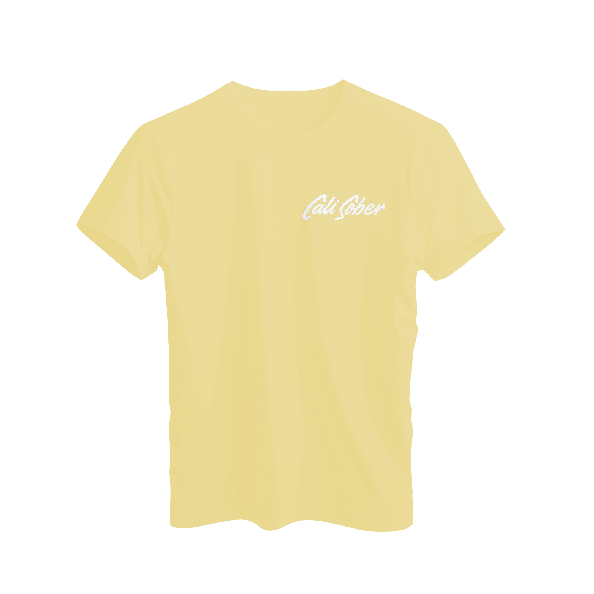 Cali Sober Logo Yellow Tee