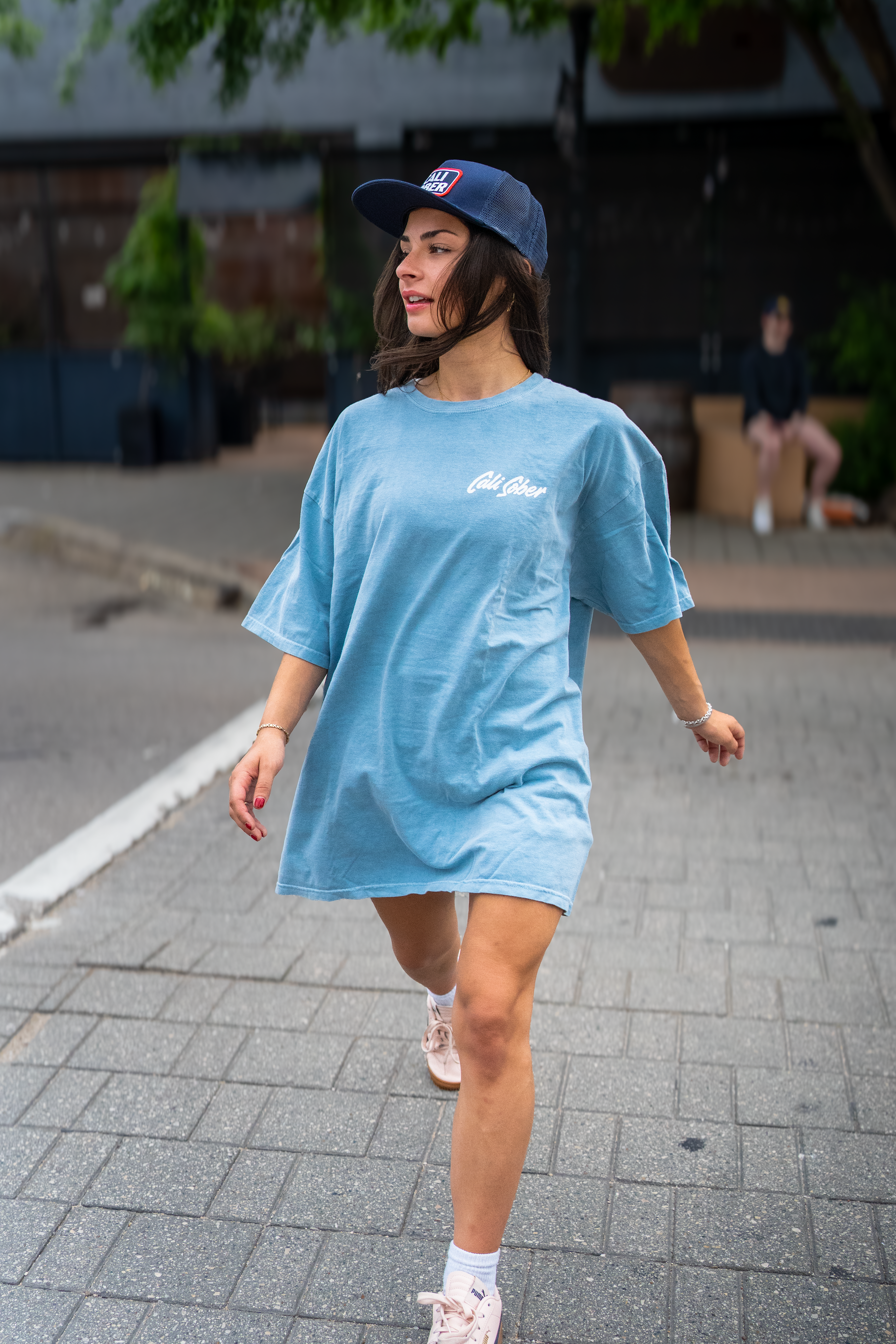 Cali Sober Logo Blue Tee